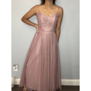 Watters and Watters dusty rose maxi chiffon Dress size 2
